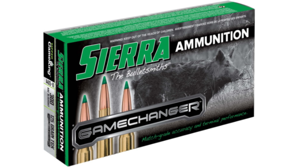 Sierra GameChanger .300 AAC Blackout 125 grain Sierra Tipped GameKing Brass Cased Centerfire Rifle Ammunition A4625--10 Caliber: .300 AAC Blackout, Number of Rounds: 20